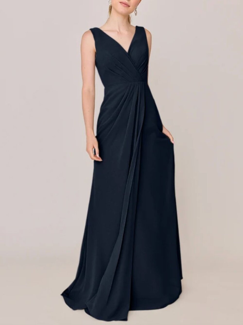 Revelry Navy Blue Blair Chiffon Dress Size 22